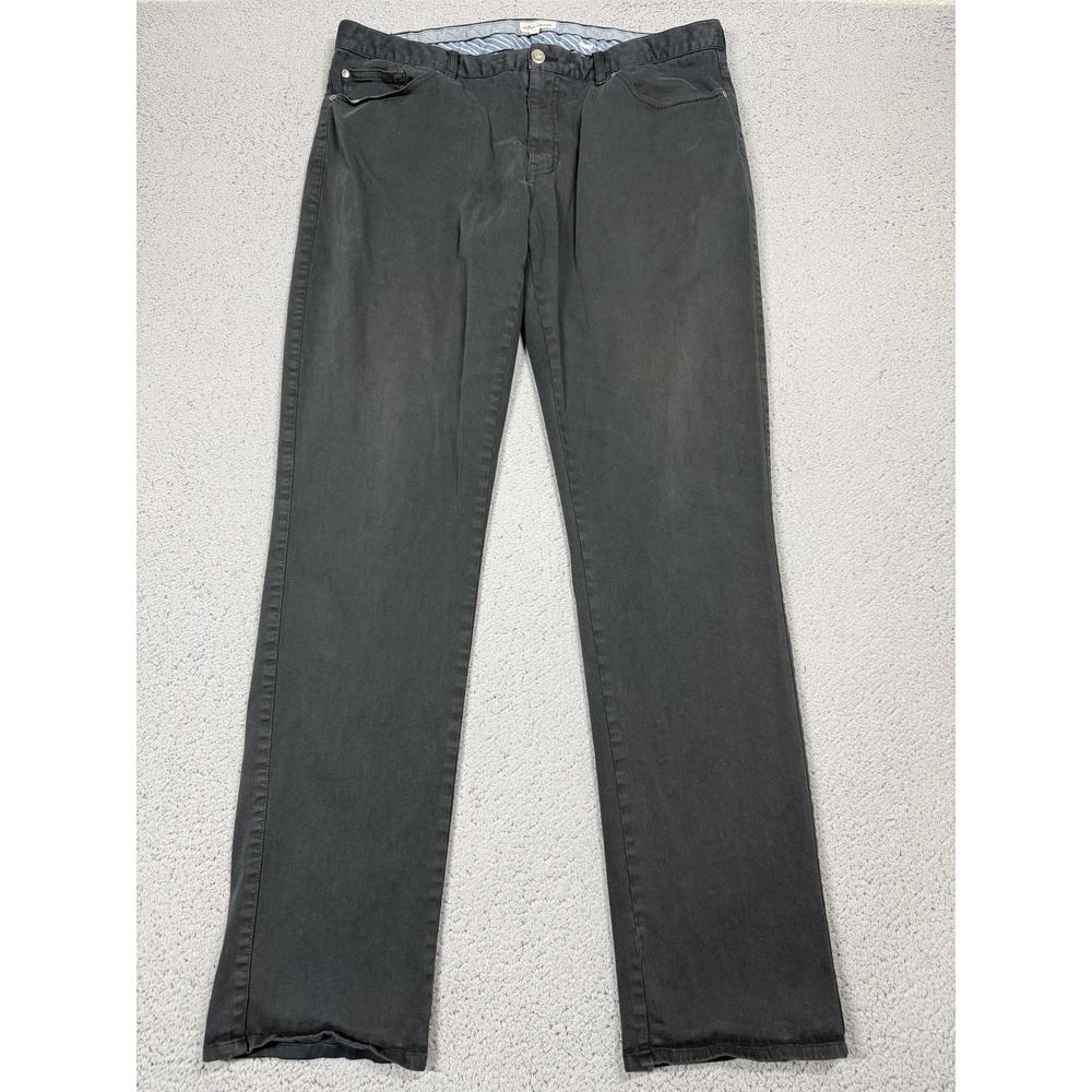 Peter Millar Pants Mens 38x33 Black Chino Stretch 5 Pocket Denim Casual